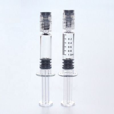 Прозрачным шприц Prefilled замком стеклянный 1cc Luer