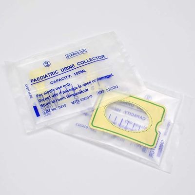 Стерильная сумка дренажа мочи младенца, сумка собрания мочи 100ml 200ml педиатрическая