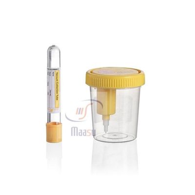 Стерильный пластиковый контейнер пробы мочи 40ml с ртом на крышке