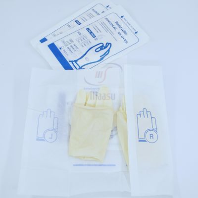 Перчатки Milky белого стерильного латекса хирургические пудрят свободно 6,5 дюйма